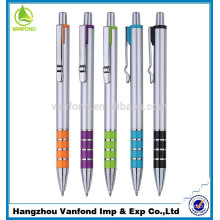 wholesale high quality promotional products with logo plastic ball pen with metal clip